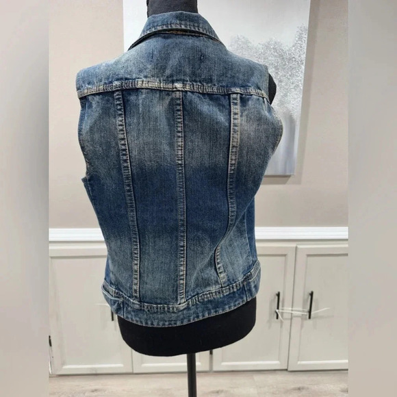 🔴Boom Boom Denim Jean Distressed Vest - Picture 5 of 6